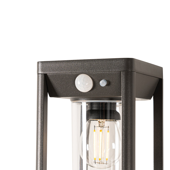 QAZQA Buiten wandlamp donkergrijs incl. LED en dimlicht op solar -