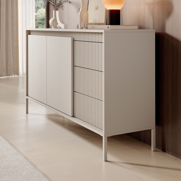 Meubella - Dressoir Saran - Beige - 153 cm