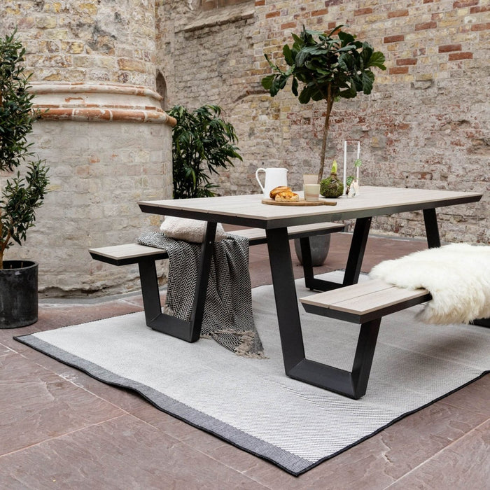 Buitenkleed Border - Zwart|grijs|wit - dubbelzijdig - EVA Interior