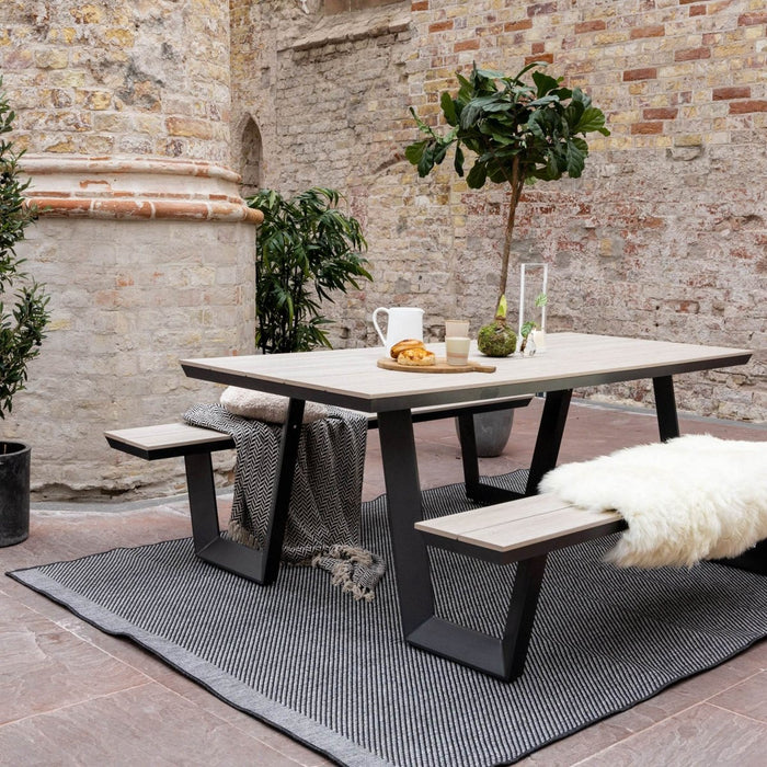 Buitenkleed Border - Zwart|grijs|wit - dubbelzijdig - EVA Interior