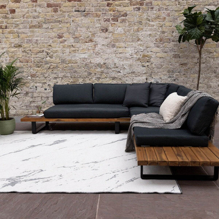 Buitenkleed Marble - Grijs|wit - dubbelzijdig - EVA Interior