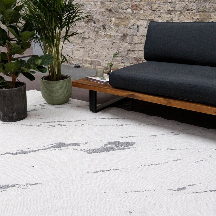 Buitenkleed Marble - Grijs|wit - dubbelzijdig - EVA Interior