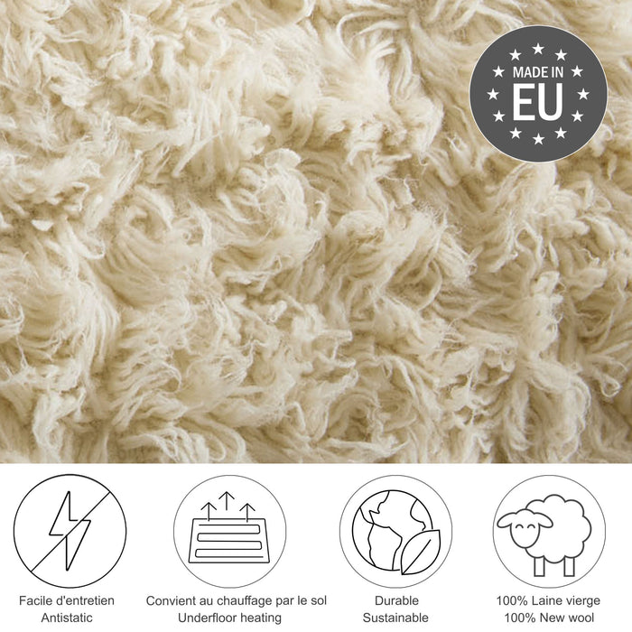 Theko Grieks Flokati-tapijt Flokos 1250 300x400 cm - Crème