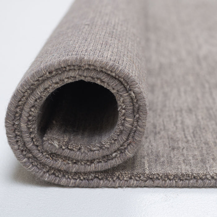 Theko Handgeweven UNI-tapijt Holi 170x240 cm - Grijs