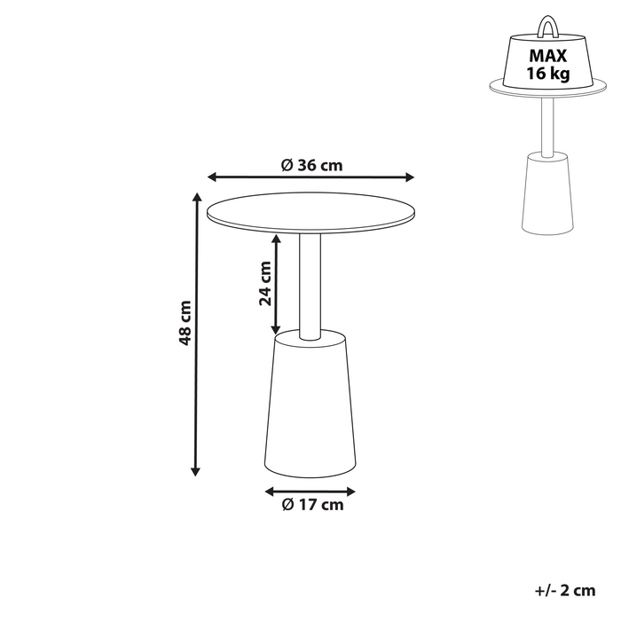 Beliani - TANAMI - Bijzettafel - Goud - Aluminium
