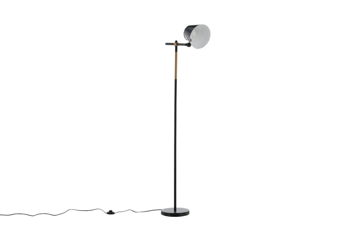 Fjôrd - Vloerlamp Zwart Metaal - 51x25x152cm - Skott