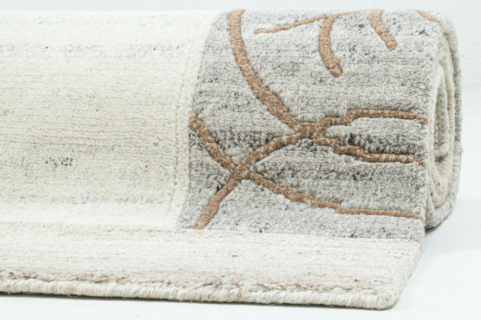 Theko Handgeknoopt wollen tapijt Nakarta 120x180 cm - Beige