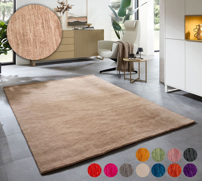 Theko Handgeweven UNI-tapijt Holi 70x140 cm - Beige