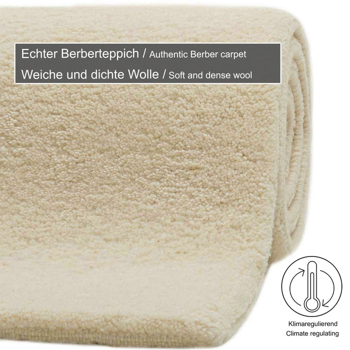 Theko handgeknoopt Berber tapijt Maloronga 250x350 cm - Blanc