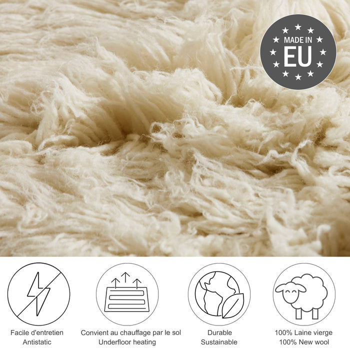 Theko Grieks Flokati-tapijt Flokos 2450 120x180 cm - Crème