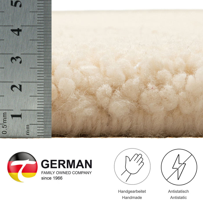 Theko Handgeknoopt Berber tapijt Hadj 60x120 cm - Blanc