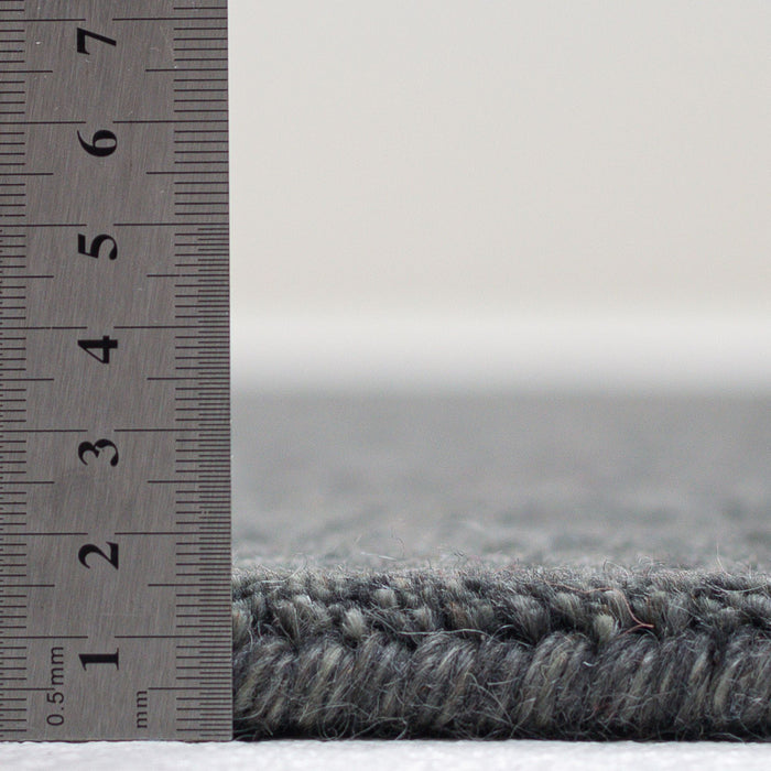 Theko Handgeweven UNI-tapijt Holi 190x250 cm - Donkergrijs