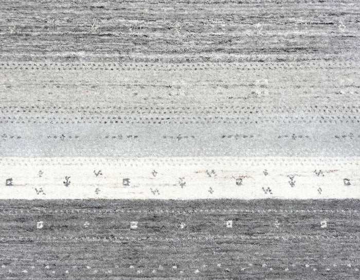 Theko wollen tapijt in Gabbeh-stijl Memu 170x240 cm - Zilver