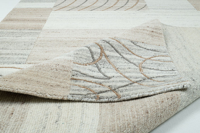 Theko Handgeknoopt wollen tapijt Nakarta 70x140 cm - Beige