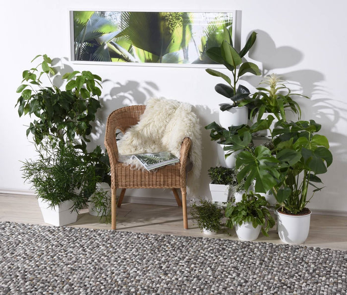 Handgemaakt viltkogeltapijt Felty 170x240 cm - Multicolor Natuurlijk