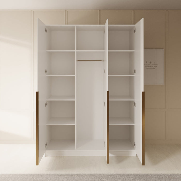 Meubella - Kledingkast Sabre 2 - Wit - 150 cm