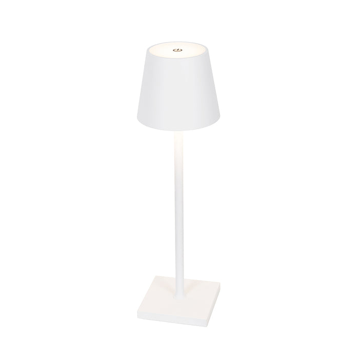 QAZQA Set van 2 buiten tafellamp wit incl. LED en dimmer oplaadbaar -