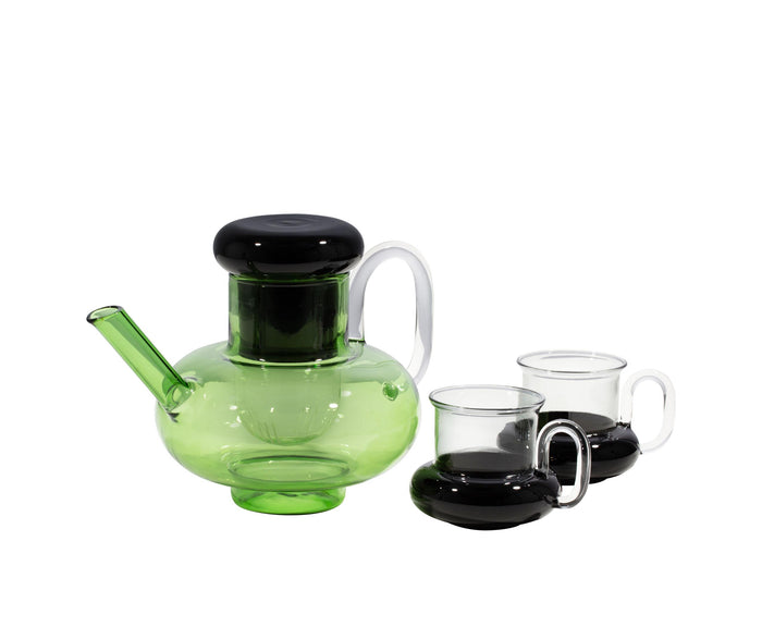 Tom Dixon Bump theepot zwart|groen