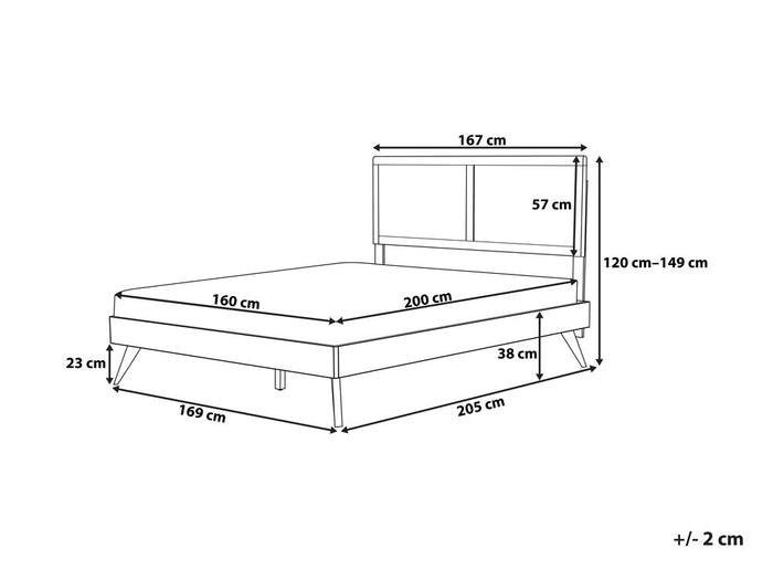 Beliani-ISTRES -Tweepersoonsbed-Donkere houtkleur-160 x 200 cm-MDF
