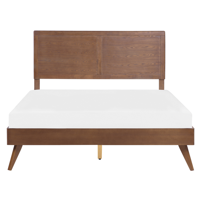 Beliani-ISTRES -Tweepersoonsbed-Donkere houtkleur-160 x 200 cm-MDF