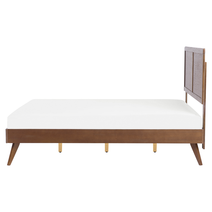 Beliani-ISTRES -Tweepersoonsbed-Donkere houtkleur-160 x 200 cm-MDF
