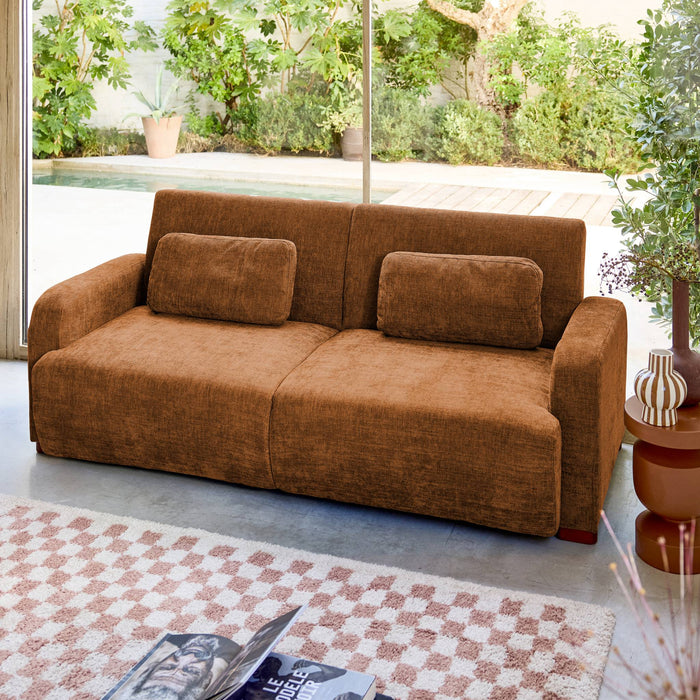 sweeek - 3-zits slaapbank stof