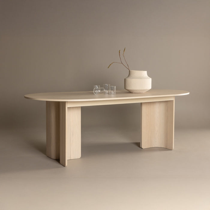 Fjôrd - Eettafel Rond - Naturel - 220x100x75cm - Tyresö