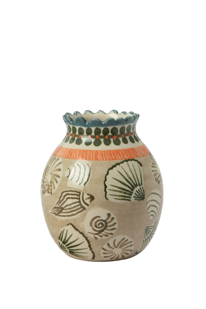 Sissy-Boy Groene vaas met schelpen