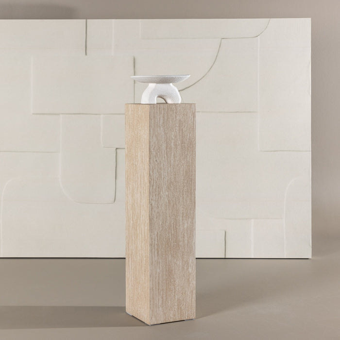 Fjôrd - Zuil Beige Travertinlook - 23x23x95cm - Ramsvik