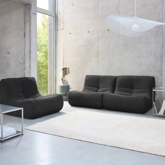 sweeek - Fauteuils boucléstof Sokol 1 zitplaats (set van 3)