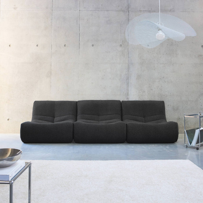 sweeek - Fauteuils boucléstof Sokol 1 zitplaats (set van 3)