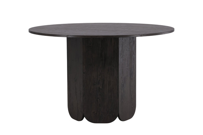 Fjôrd - Eettafel Rond - Zwart - 120x120x75cm - Tekla