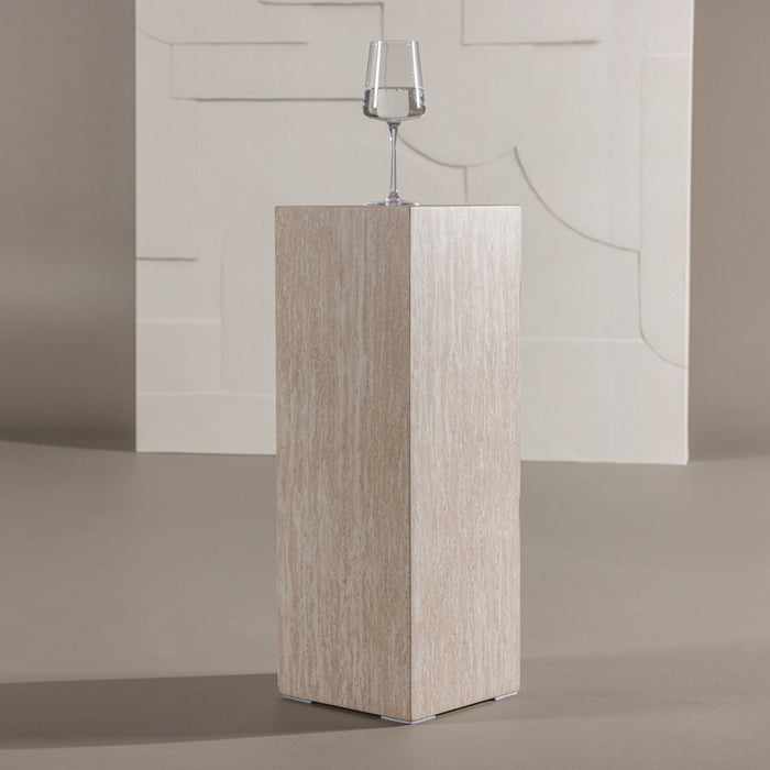 Fjôrd - Zuil Beige Travertinlook - 23x23x65cm - Ramsvik