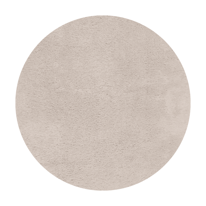 Rond hoogpolig vloerkleed Furr beige - Interieur05 - 120 x 120 cm