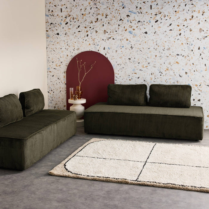 sweeek - Fauteuils in corduroy 2 zitplaatsen (set van 2)