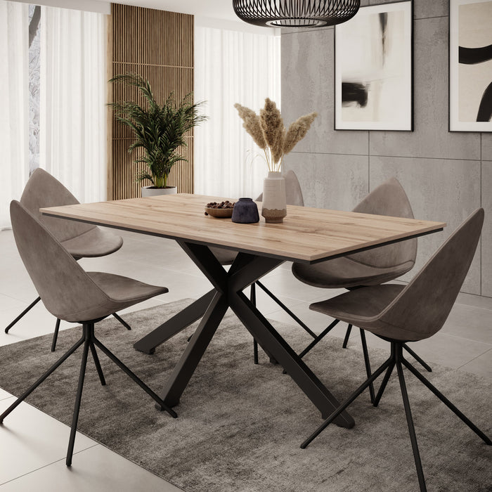 Meubella - Eetkamertafel Wabe - Eiken - 160 cm