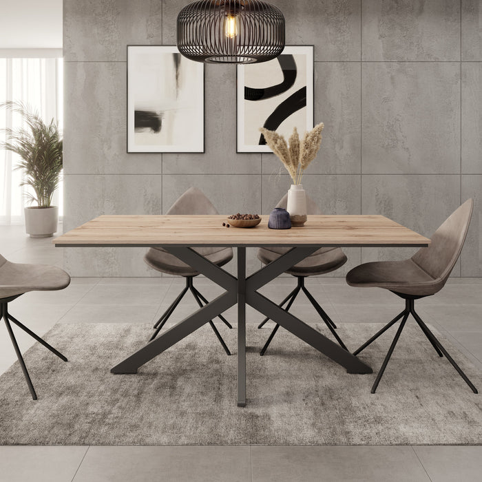 Meubella - Eetkamertafel Wabe - Eiken - 160 cm