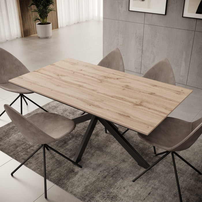 Meubella - Eetkamertafel Wabe - Eiken - 160 cm