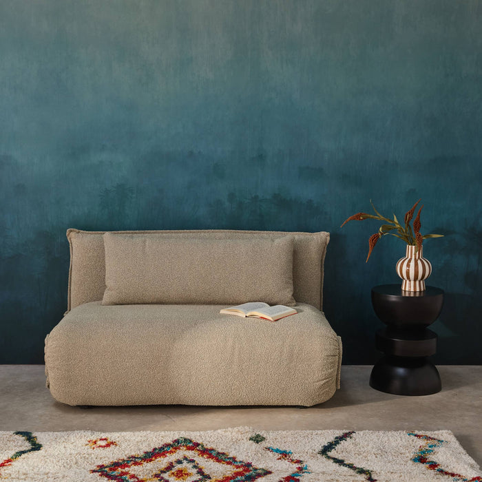 sweeek - Uitklapbare fauteuil boucléstof 2 plaatsen