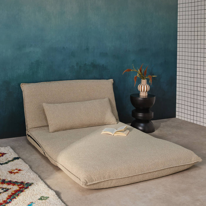 sweeek - Uitklapbare fauteuil boucléstof 2 plaatsen