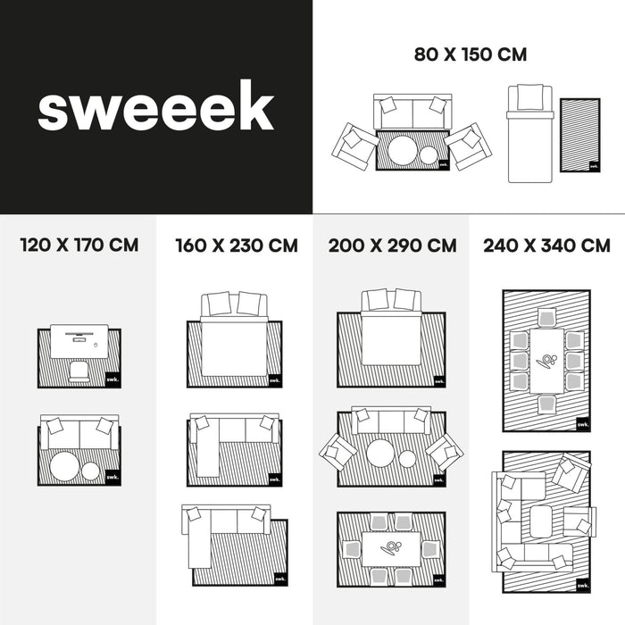 sweeek - Vintage binnen|buiten tapijt, crème, beige en groen