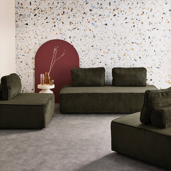 sweeek - Set van fauteuils voor modulaire bank 4 zitplaatsen corduroy