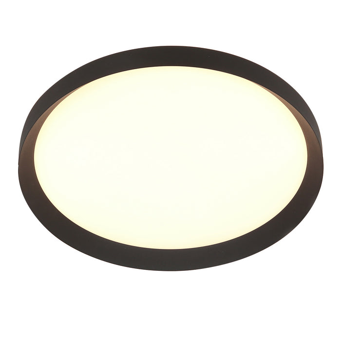 Steinhauer - Plafondlamp Zwart Metaal|Kunststof - 50x50x7cm - Flady