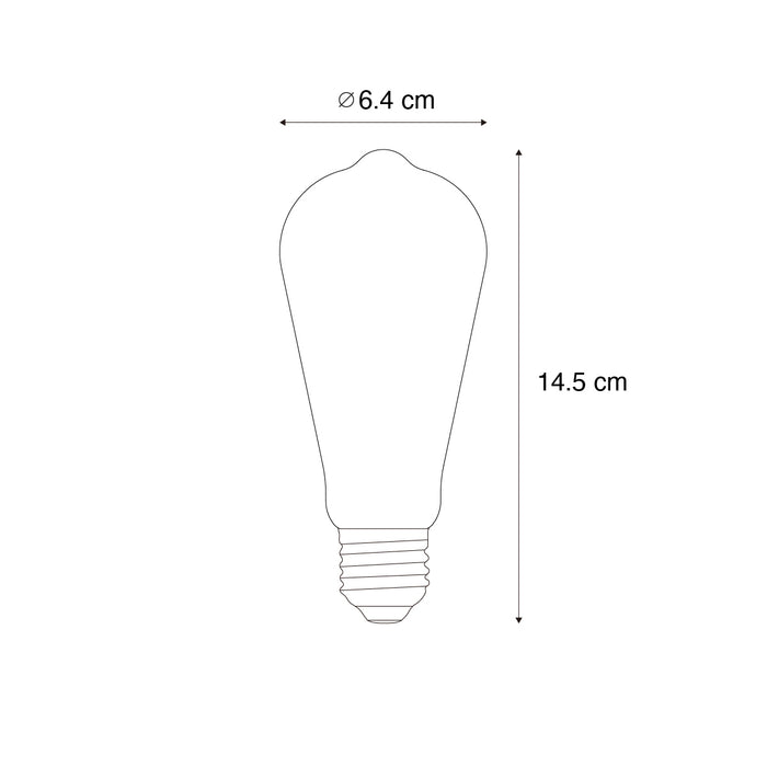 LUEDD E27 LED lamp ST64 helder 3.8W 806 lm 3000K