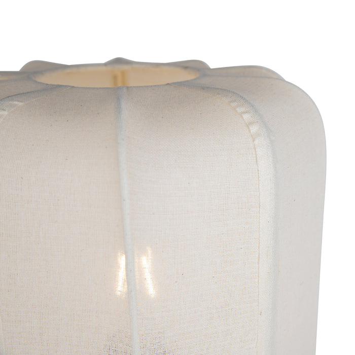 QAZQA Japandi tafellamp donker brons met beige kap - Nori