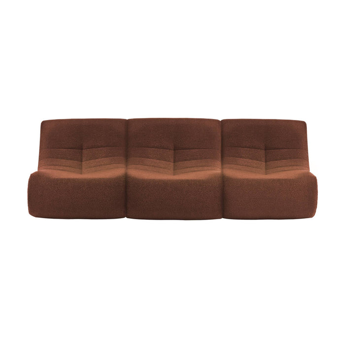 sweeek - Fauteuils boucléstof Sokol 1 zitplaats (set van 3)