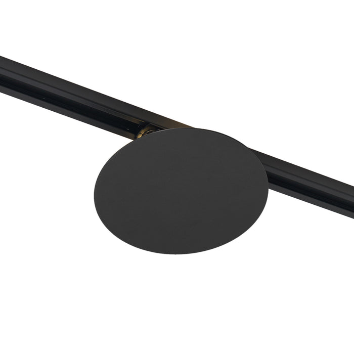 QAZQA Moderne plafondlamp zwart voor railsysteem 1-fase 2-lichts -