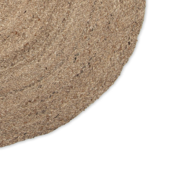 Mrcarpet Rond wollen vloerkleed labyrint grijs mix 160 rond