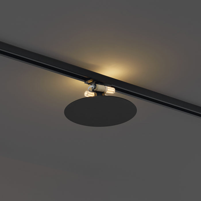 QAZQA Moderne plafondlamp zwart voor railsysteem 1-fase 2-lichts -