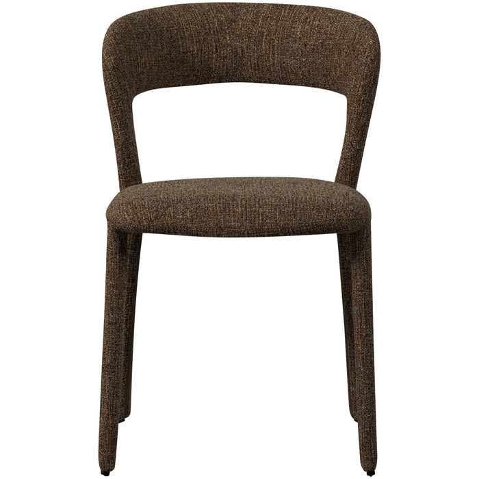 WOOOD Noble Eetkamerstoelen - Polyester - Warm Bruin - Set van 2